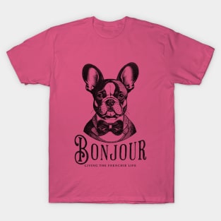 Bonjour! French Bulldog Vintage Design T-Shirt